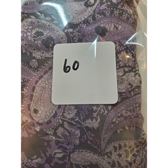 Nili Lotan Acaidia Blouse Women Small 100% Silk Purple Paisley Sheer Top Boho - Picture 16 of 16